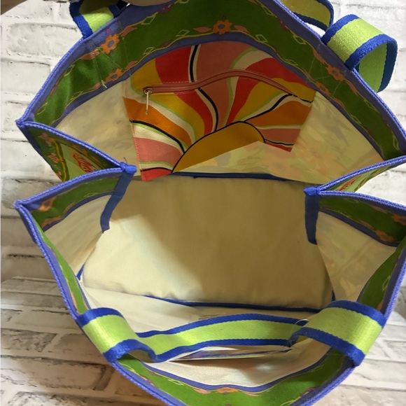 Brighton “In The Garden” Canvas Tote Floral Print Tote Bag NWT - Picture 9 of 13